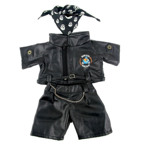 Teddy clothes biker with - teddy,